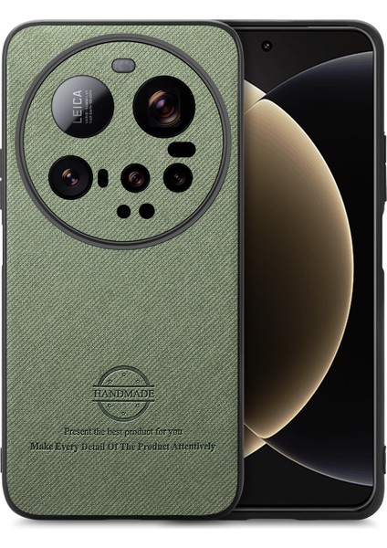Xiaomi 15 Ultra Kumaş Doku Deri Telefon Arka Kapak (Yurt Dışından)