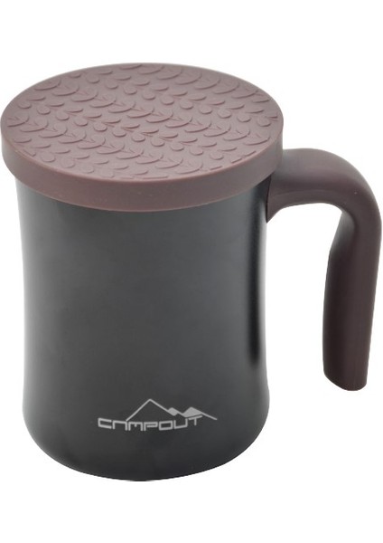Campout Çift Katmanlı Termos Kupa Siyah 350 ML