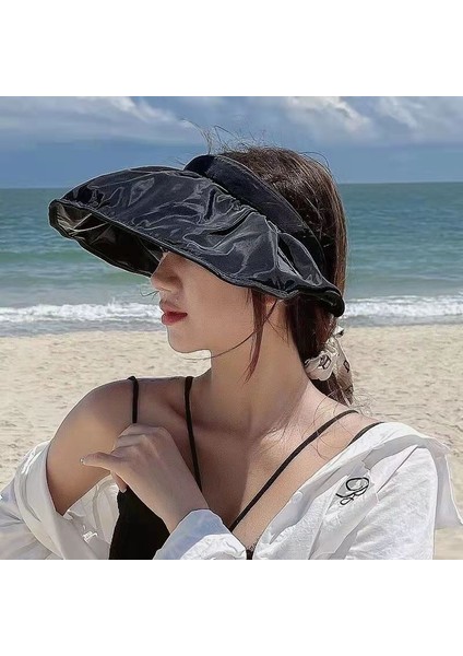 Siyah Plastik Kabuklu Güneşlik Anti-Ultraviyole Boş Üst Dış Mekan Güneş Şapkası (Yurt Dışından) modelleri