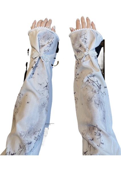 Çin Tarzı Bambu Düğmeli Gevşek Güneş Koruma Kollukları (Yurt Dışından)