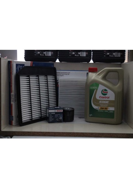 Suzuki Vitara 1.4 Turbo Bakım Seti(Yağ Filtresi+Hava Filtresi+Polen Filtresi+Castrol 5W-30 Edge 4 LITRE)(2015-2021) 4 Lü