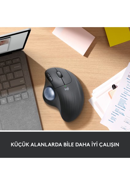ERGO M575 Kablosuz İztopu Özellikli Konforlu Ergonomik Mouse - Siyah