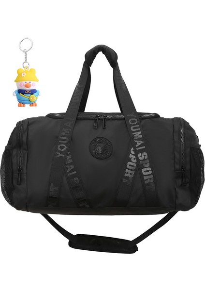 Erkek Seyahat Çantası El Bagaj Çantası Basit Dağcılık Seyahat Çantası Islak ve Kuru Ayırma Crossbody Fitness Çantası (Yurt Dışından)