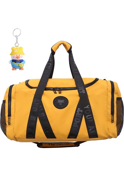 Erkek Seyahat Çantası El Bagaj Çantası Basit Dağcılık Seyahat Çantası Islak ve Kuru Ayırma Crossbody Fitness Çantası (Yurt Dışından)