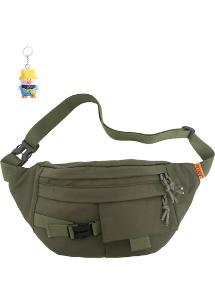 Büyük Kapasiteli Bel Çantası Spor Erkek Çantası Göğüs Çantası Moda Çok Yönlü Crossbody Çantası Gündelik Crossbody (Yurt Dışından)