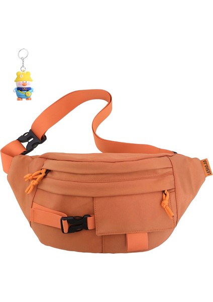 Büyük Kapasiteli Bel Çantası Spor Erkek Çantası Göğüs Çantası Moda Çok Yönlü Crossbody Çantası Gündelik Crossbody (Yurt Dışından)