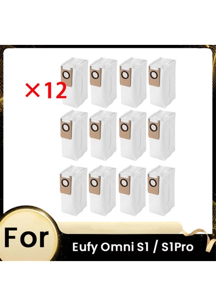 Eufy Omni S1 / S1PRO Süpürge Aksesuarları Için 12 Adet Toz Torbası Uzun Ömürlü ve Iyi Çalışmak Için Üretilmiştir (Yurt Dışından)