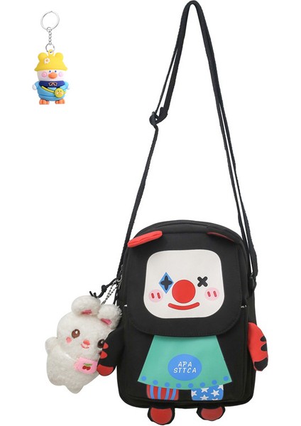 Kadın Crossbody Çanta Kadın Çanta Tuval Çanta Moda Karikatür Moda Omuz Çantası (Yurt Dışından)