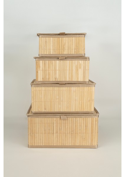 Root 4lü Bambu Kapaklı Kutu 5420 fiyatları