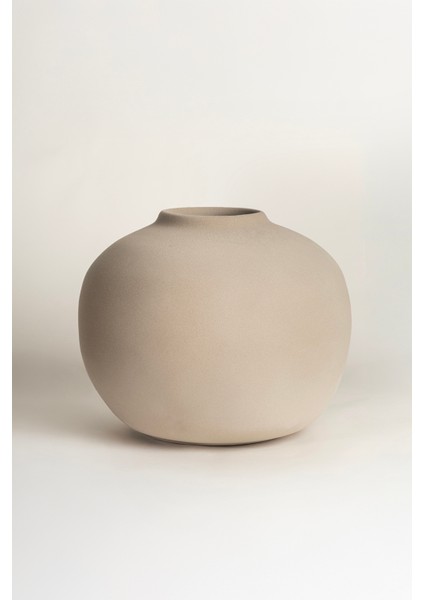 Ophelıa Taş Dokulu Yuvarlak Tarçın Seramik Vazo 8627 fiyatları