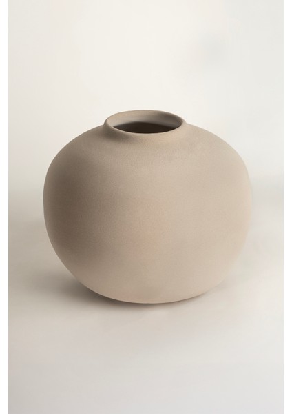 Ophelıa Taş Dokulu Yuvarlak Tarçın Seramik Vazo 8627 modelleri