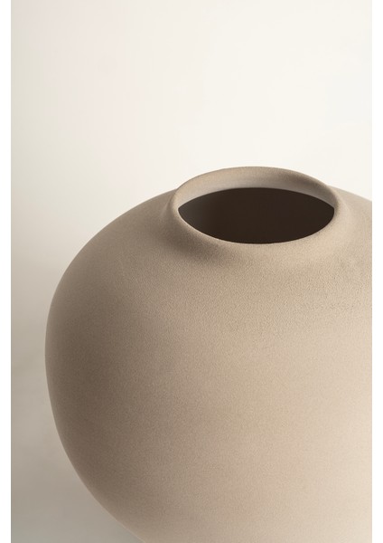 Ophelıa Taş Dokulu Yuvarlak Tarçın Seramik Vazo 8627 fırsatları