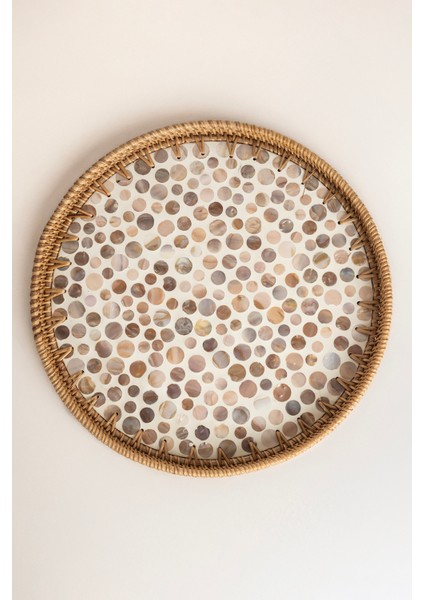 Meander Multi Dairesel Rattan 2 Li Tepsi 34 cm - 29 cm 5123 fırsatları