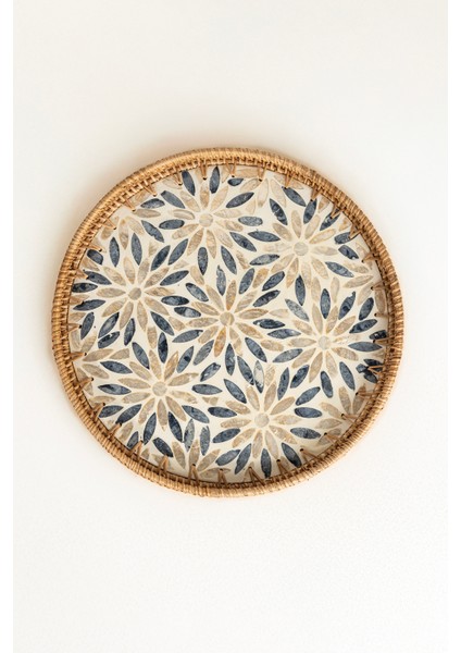 Meander Mavi Krem Rattan 2 Li Tepsi 34 cm - 29 cm 5127 fırsatları