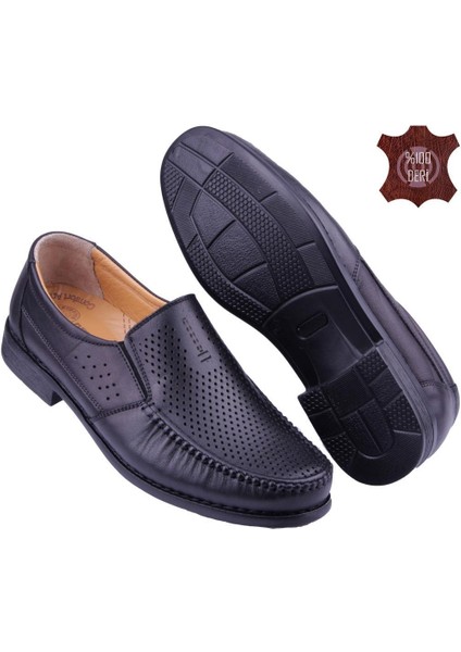Hakiki Deri Ortopedik Delikli Erkek Günlük Ayakkabı DTC0288-2 fiyatları
