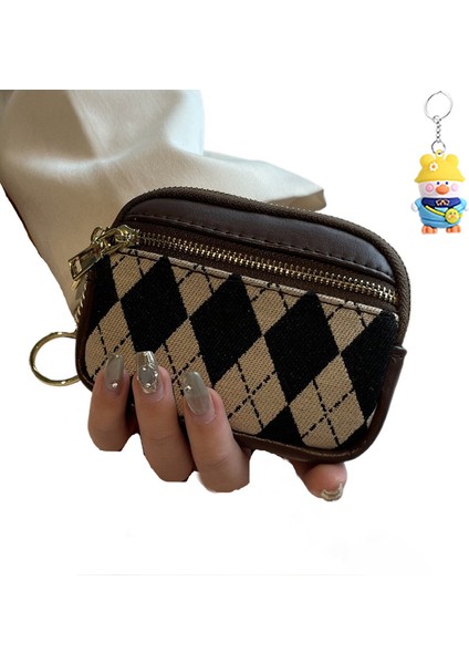 Para Cüzdanı Kadın Mini Moda Ultra Ince Küçük Cüzdan Fermuarlı Para Çantası Kısa (Yurt Dışından)