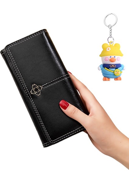 Cüzdan Bayan Uzun Cüzdan Fermuarlı Büyük Kapasiteli Clutch Kadın (Yurt Dışından)
