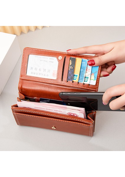 Cüzdan Bayan Uzun Cüzdan Fermuarlı Büyük Kapasiteli Clutch Kadın (Yurt Dışından) fiyatları