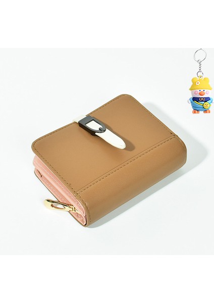 Cüzdan Kadın Kısa Basit Küçük Cüzdan Çok Kart Yuvası Öğrenci Para Cüzdanı (Yurt Dışından)