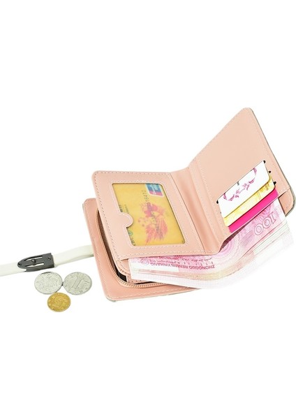 Cüzdan Kadın Kısa Basit Küçük Cüzdan Çok Kart Yuvası Öğrenci Para Cüzdanı (Yurt Dışından) indirimleri