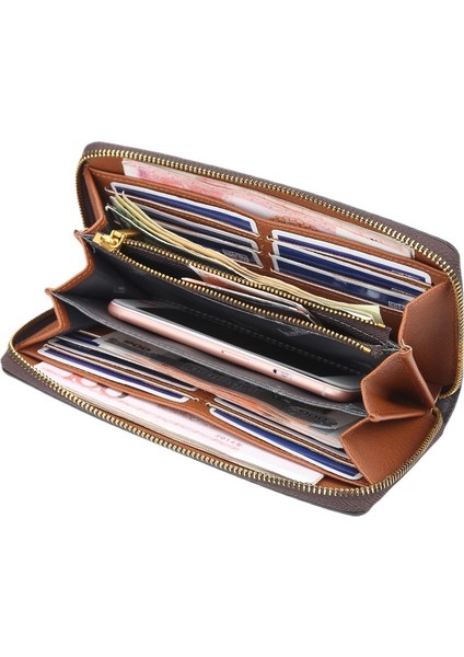 Bayanlar Cüzdanı Çoklu Kart Yuvası Orta Uzunluk Elli Çanta Büyük Kapasiteli Fermuarlı Elli Çanta (Yurt Dışından) fiyatları