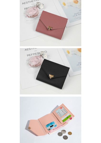Küçük Cüzdan Kadın Kısa Katlanır Sevimli Mini Moda Cüzdan Para Cüzdan (Yurt Dışından) fırsatları
