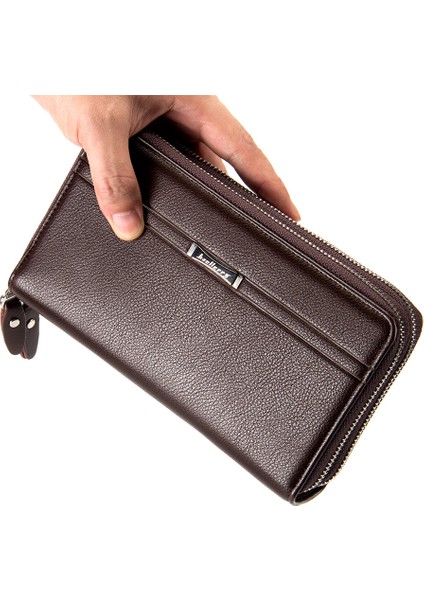 Erkek Cüzdan Moda Gündelik Iş Çift Fermuar Büyük Kapasiteli Clutch Değişim (Yurt Dışından) fiyatları