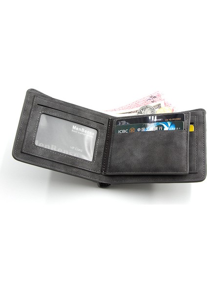 Buzlu Erkek Cüzdan Kısa Büyük Kapasiteli Moda Gündelik Cüzdan Çoklu Kart Yuvası Kart Tutucu (Yurt Dışından) indirimleri