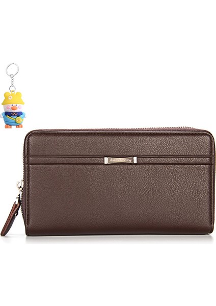 Erkek Cüzdan Moda Gündelik Iş Çift Fermuar Büyük Kapasiteli Clutch Değişim (Yurt Dışından)