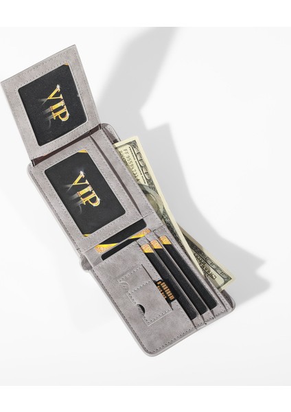 Erkek Cüzdan Erkek Kısa Çoklu Kart Yuvası Moda Gündelik Çok Yönlü Üç Katlı Kart Tutucu Erkek Cüzdan (Yurt Dışından) modelleri