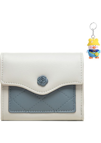 Kadın Kısa Cüzdan Toka Bayanlar Dikiş Üç Katlı Çanta Öğrenci Para Cüzdan (Yurt Dışından)