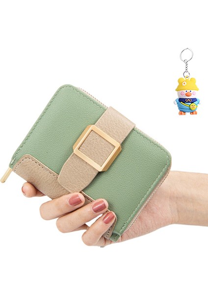 Cüzdan Kadın Kısa Fermuarlı Küçük Cüzdan Kız Öğrenci Madeni Para Cüzdan Büyük Kapasiteli Cüzdan (Yurt Dışından)