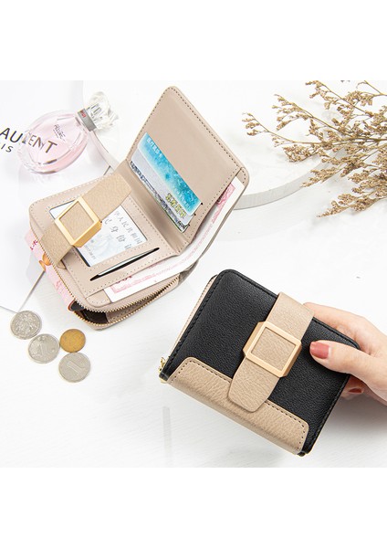 Cüzdan Kadın Kısa Fermuarlı Küçük Cüzdan Kız Öğrenci Madeni Para Cüzdan Büyük Kapasiteli Cüzdan (Yurt Dışından) fiyatları