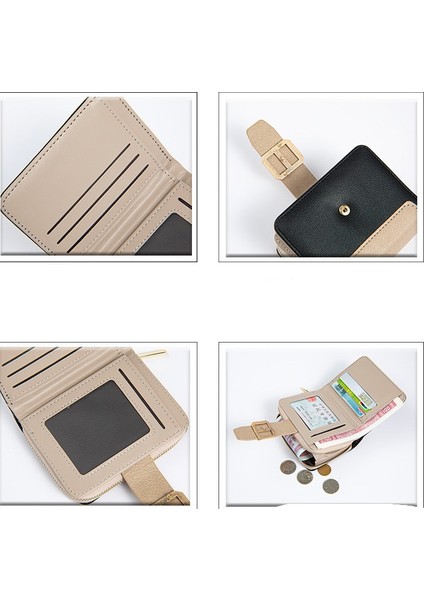 Cüzdan Kadın Kısa Fermuarlı Küçük Cüzdan Kız Öğrenci Madeni Para Cüzdan Büyük Kapasiteli Cüzdan (Yurt Dışından) fırsatları