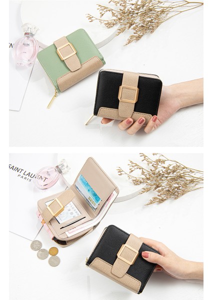 Cüzdan Kadın Kısa Fermuarlı Küçük Cüzdan Kız Öğrenci Madeni Para Cüzdan Büyük Kapasiteli Cüzdan (Yurt Dışından) indirimleri