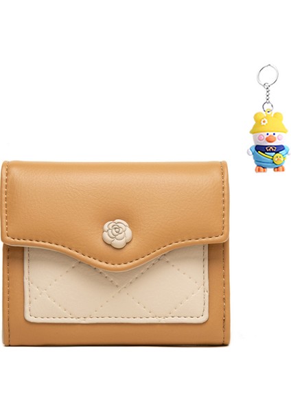 Kadın Kısa Cüzdan Toka Bayanlar Dikiş Üç Katlı Çanta Öğrenci Para Cüzdan (Yurt Dışından)