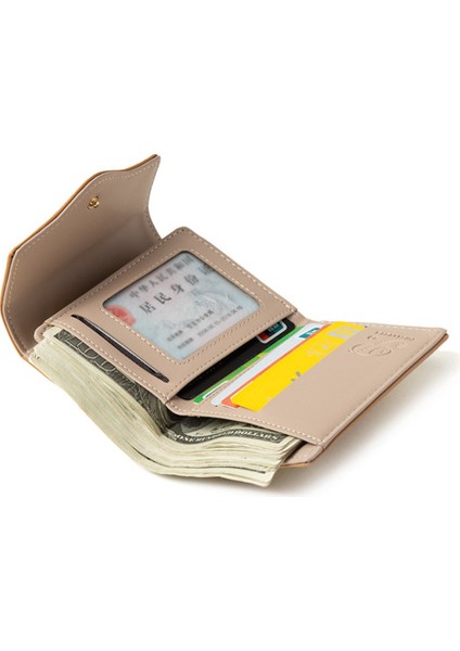 Kadın Kısa Cüzdan Toka Bayanlar Dikiş Üç Katlı Çanta Öğrenci Para Cüzdan (Yurt Dışından) indirimleri