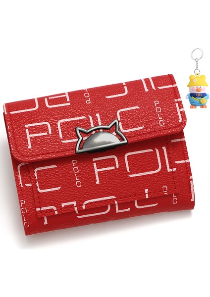 Moda Bayan Kısa Cüzdan Taşınabilir Küçük Üç Katlı Kart Tutucu Para Cüzdanı Kadın Clutch (Yurt Dışından)