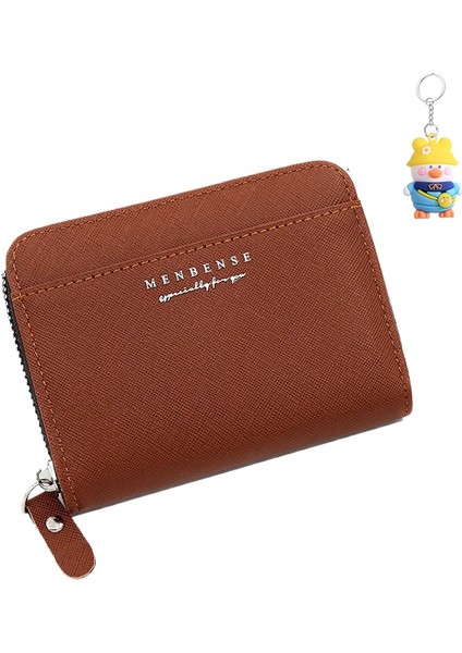 Moda Erkekler Kısa Fermuarlı Cüzdan Clutch Iş Retro Para Cüzdanı Kimlik Çantası Cüzdanı (Yurt Dışından)