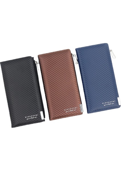 Erkek Uzun Cüzdan Clutch Kimlik Çantası Çoklu Kart Yuvası Yan Fermuar Menteşeli Erkek Cüzdanı (Yurt Dışından) fiyatları