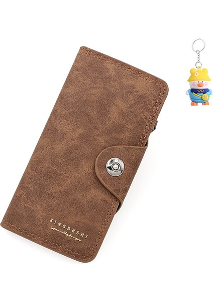 Erkekler Uzun Cüzdan Yan Fermuarlı Menteşeli Düşme Kimlik Çantası Çoklu Kart Yuvası Manyetik Toka Çantası (Yurt Dışından)