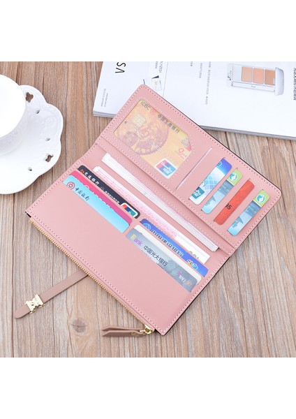 Bayan Cüzdan Kadın Uzun Öğrenci Moda Fermuar Toka Ince Cüzdan Çoklu Kart Yuvası Kart Tutucu (Yurt Dışından) fırsatları