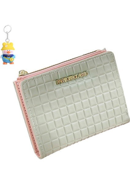 Bayan Cüzdan Kısa Fermuarlı Para Cüzdanı Çoklu Kart Yuvası Kart Tutucu (Yurt Dışından)