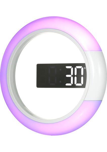 12 Inç Dijital LED Aynalı Saat - Sıcaklık Göstergeli Rgb Aydınlatmalı Beyaz (Yurt Dışından) fiyatları