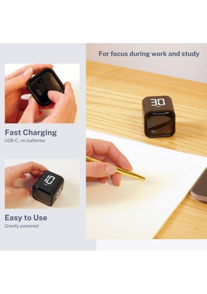 F4 Döner Zamanlayıcı - Titreşimli Ses Alarmlı Ayarlanabilir Siyah Geri Sayım (Yurt Dışından) modelleri