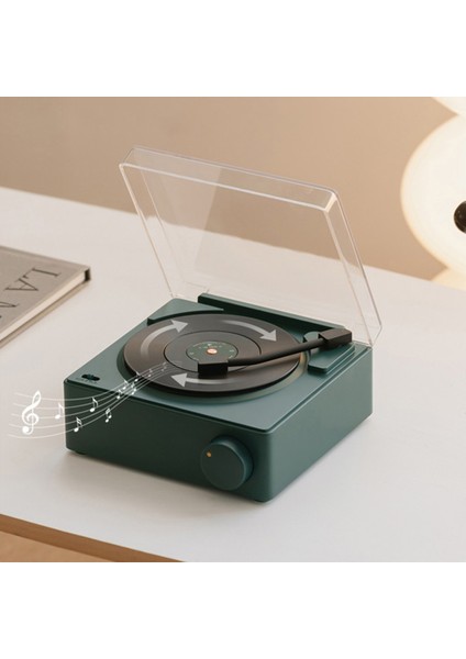 Retro Vinyl Bluetooth Hoparlörlü Alarmlı Taşınabilir Saat (Yurt Dışından) fiyatları