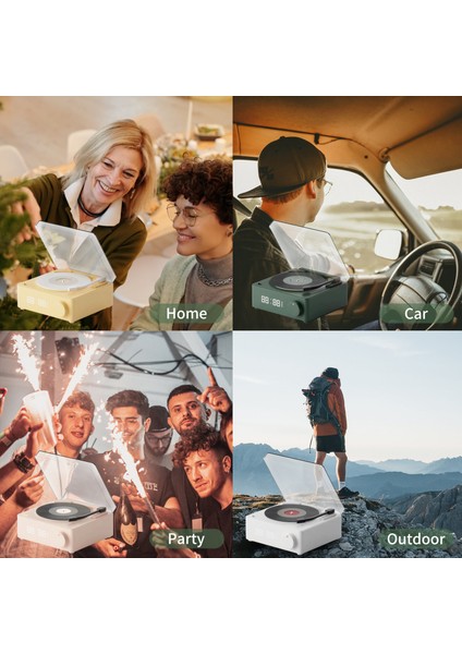 Retro Vinyl Bluetooth Hoparlörlü Alarmlı Taşınabilir Saat (Yurt Dışından) indirimleri