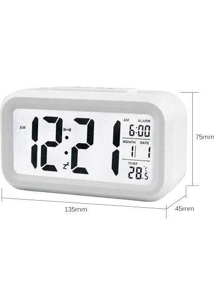 Dijital Çalar Saat - Tarih, Sıcaklık, Gece Lambası, Pille Çalışan, Yatak Odası ve Çocuklar Için (Yurt Dışından) fiyatları