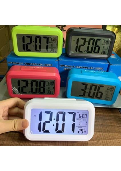 Dijital Çalar Saat - Tarih, Sıcaklık, Gece Lambası, Pille Çalışan, Yatak Odası ve Çocuklar Için (Yurt Dışından) modelleri