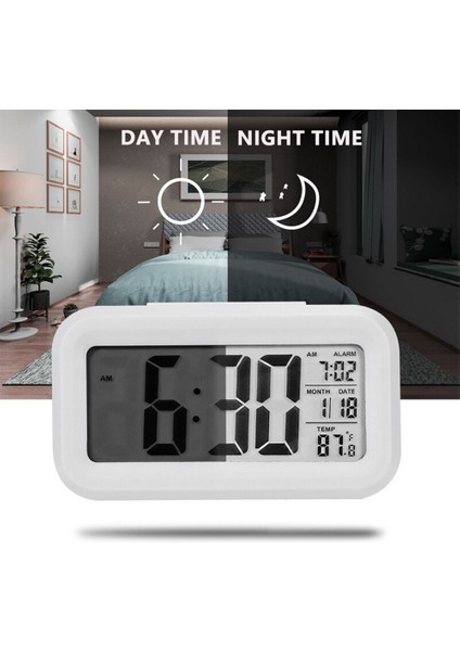 Dijital Çalar Saat - Tarih, Sıcaklık, Gece Lambası, Pille Çalışan, Yatak Odası ve Çocuklar Için (Yurt Dışından) fırsatları